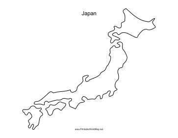 Blank Outline Map Of Japan - My Maps