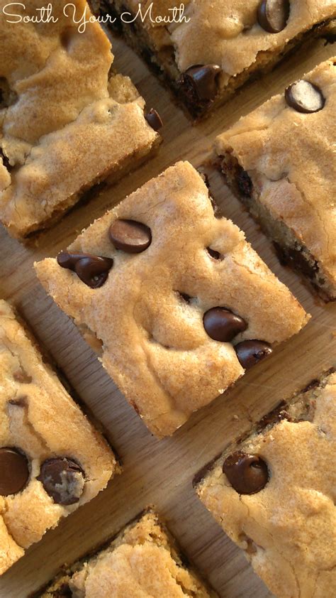 South Your Mouth: Chewy Chocolate Chip Cookie Bars