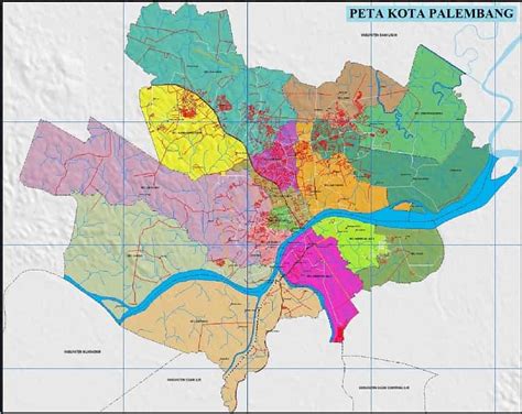 Peta Administrasi Kota Palembang