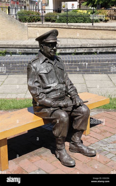 Statue of Captain Mainwaring of Dad's Army Thetford Norfolk Stock Photo - Alamy