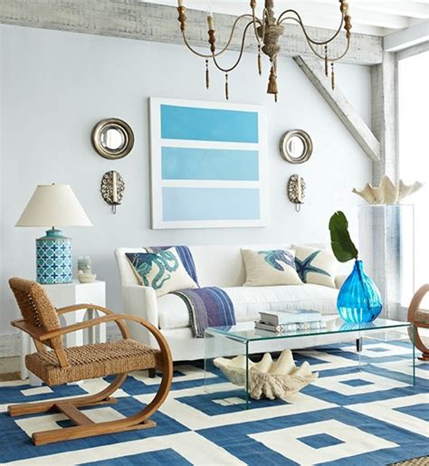 Beach Themed Living Room Ideas Room Living Beach Themed Blue Coastal ...