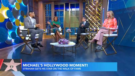 GMA's Michael Strahan returns to show's NYC studio just hours after he ...