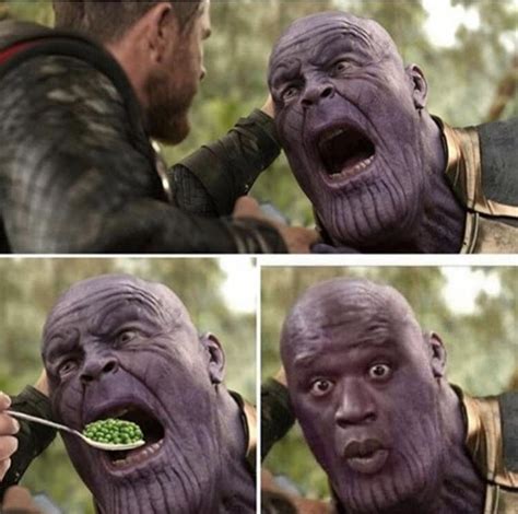 Thor feeding Thanos Meme Generator