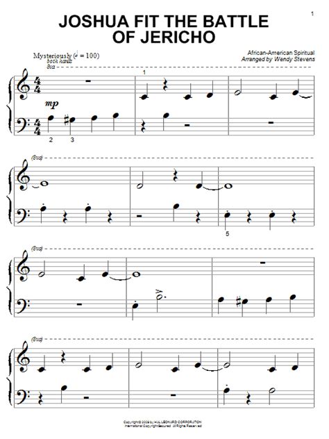 Joshua (Fit The Battle Of Jericho) sheet music by African-American ...