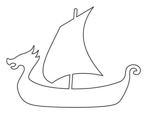 Printable Viking Ship Template