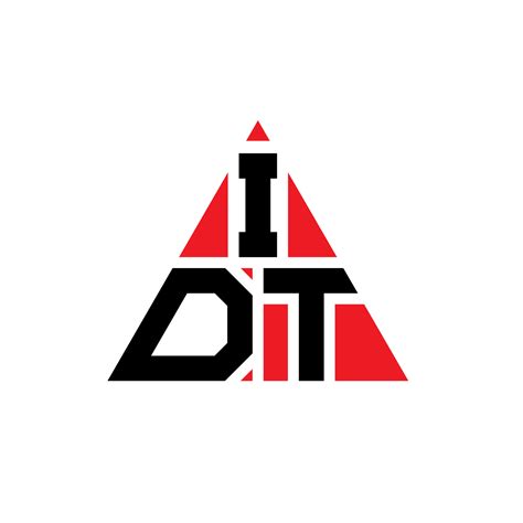 IDT triangle letter logo design with triangle shape. IDT triangle logo ...