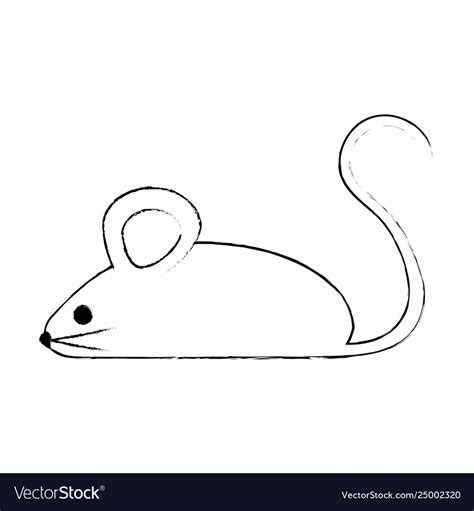 Little mouse isolated icon Royalty Free Vector Image