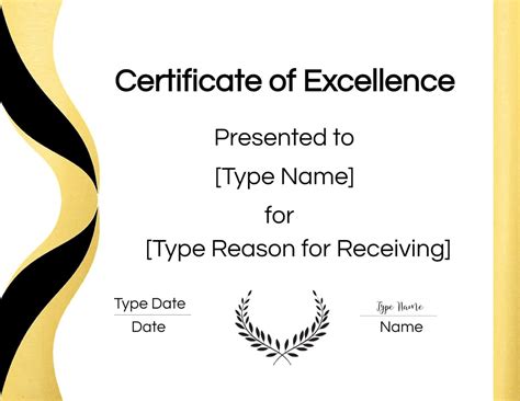 FREE Certificate of Excellence | Editable and Printable