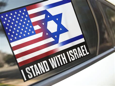 Amazon.com - I Stand with Israel Sticker, Israel America Bumper ...