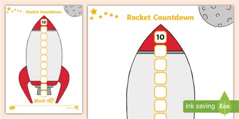 👉 Blast Off | Backward Counting 10 to 0 Worksheet