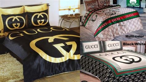 Handmade Gucci Bedding Set Queen Size Black by LuxuryIIBoutique