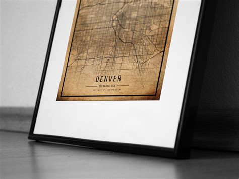 Denver Vintage Map Poster Denver City Old Map Poster Denver - Etsy