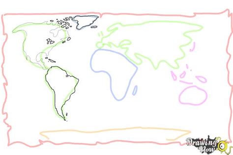 How to Draw a World Map | DrawingNow