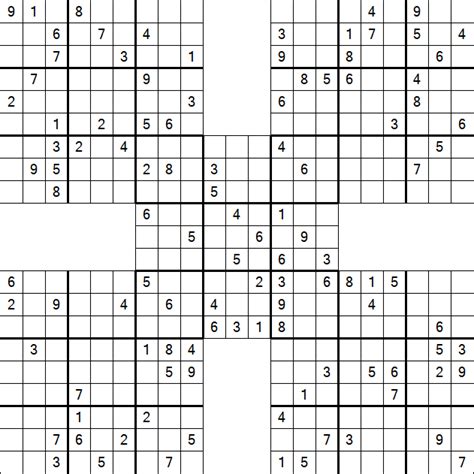 Samurai Sudoku - Hard - Sudoku-Puzzles.net