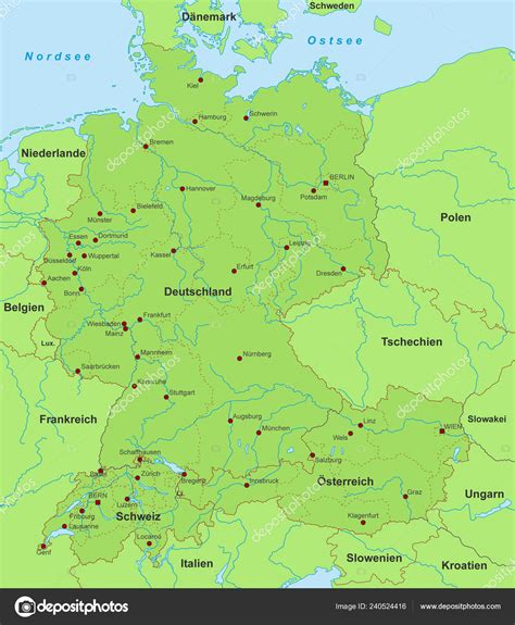 Map Of Germany And Austria And Switzerland