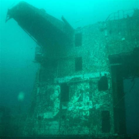 The USS Oriskany from September 2010. Just four years after her sinking you can see lots of ...