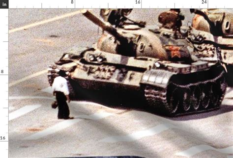 26-12 Wang Weilin, Tank man, Tiananmen Fabric | Spoonflower