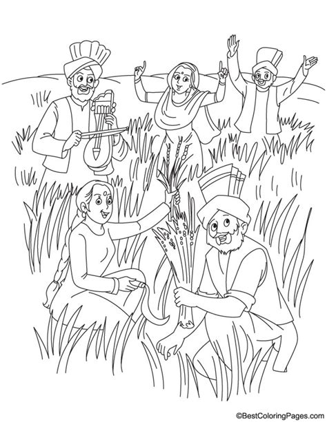 Baisakhi celebration coloring page | Download Free Baisakhi celebration coloring page for kids ...