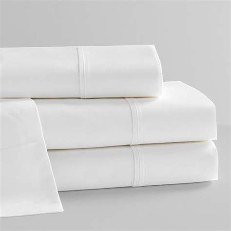 LUXURY COTTON SATEEN 4 piece sheet set 1000 TC WHITE