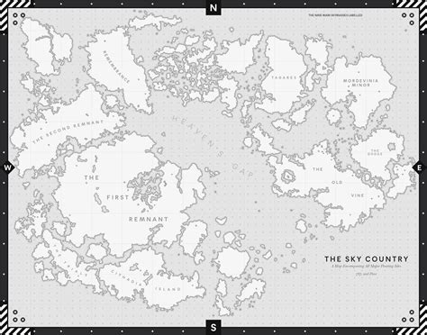 Map of the major islands of the Sky Country : r/mapmaking