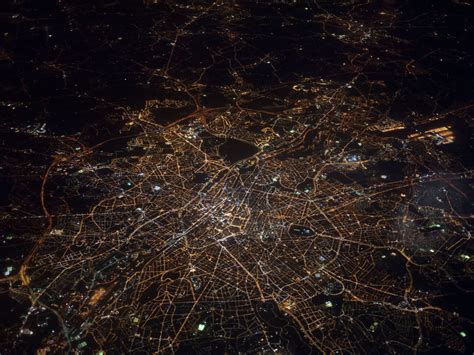 Aerial view of London at night - TFT