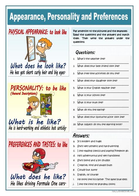 LOOK LIKE - BE LIKE - LIKE general g…: English ESL worksheets pdf & doc