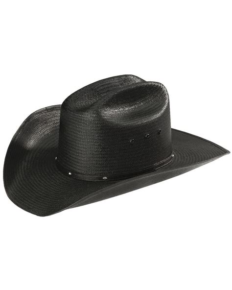 Stetson Stallion Bullock Black Straw Shapeable Cowboy Hat | Boot Barn