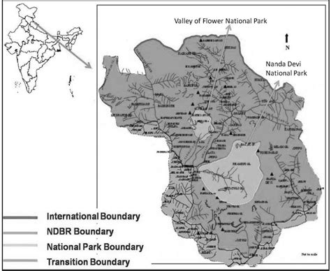 1 Map showing locations of National Parks within Nanda Devi Biosphere... | Download Scientific ...