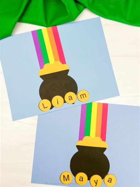 St. Patrick's Day Name Craft For Kids [Free Template]