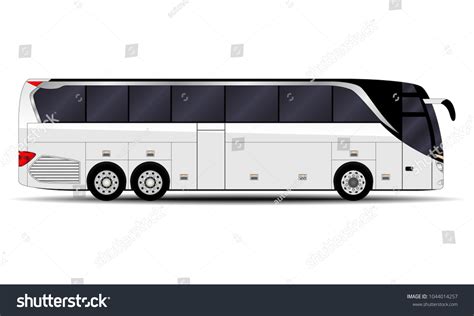 Realistic Bus Side View Stock Vector (Royalty Free) 1044014257 | Shutterstock