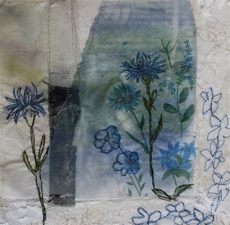 Textile Artist Cas Holmes – Handkerchief Cornflower - TextileArtist.org