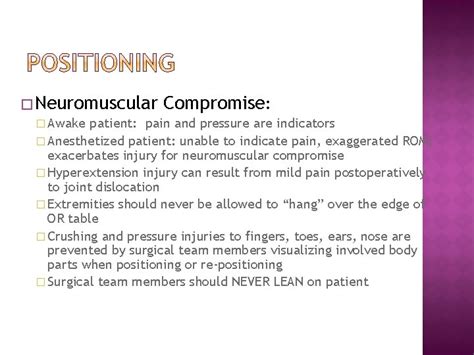 Basic Positions Supine Lithotomy Sitting Prone Lateral Complications