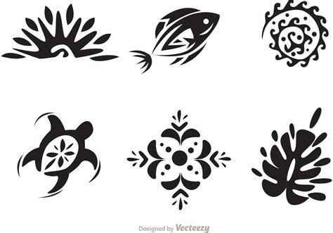 Hawaii Tribal Vectors in Black and White 82879 Vector Art at Vecteezy