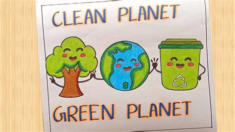 Clean And Green Environment Drawings For Kids