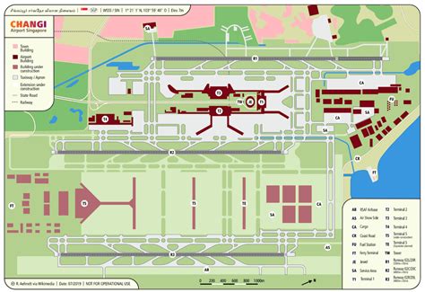 Changi Airport Runway Map