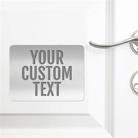 Custom Magnet | Faux Stainless Personalized Magnetic Sign | 3X4 Inches ...