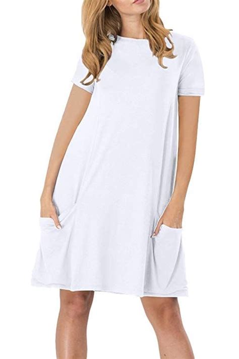 YMING Womens Casual Dress Loose Tunic Dress Long Shirt Long Sleeve ...