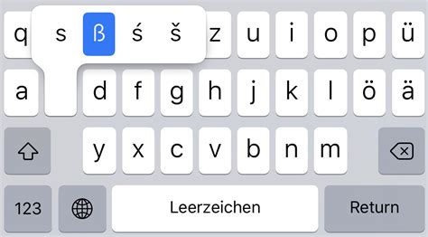 German character "ß" (ess-tset) on iPhone keyboard? | MacRumors Forums