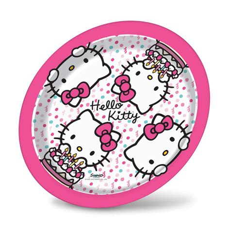 Hello Kitty Large Paper Plates (Pack of 8) (236163) - Character Brands