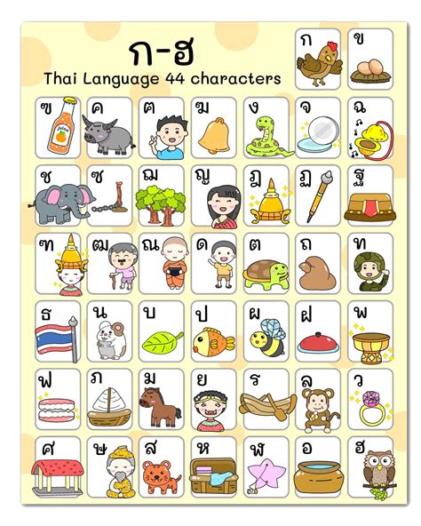 ตัวอักษร ก-ฮ พยัญชนะไทย (Thai Alphabet) 44 ตัว!