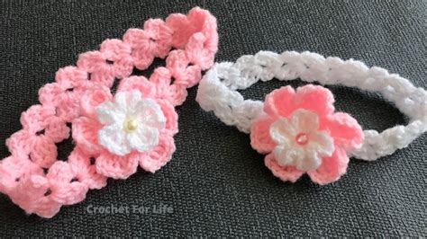 Easy crochet baby headband/crochet flower | Baby headbands crochet ...