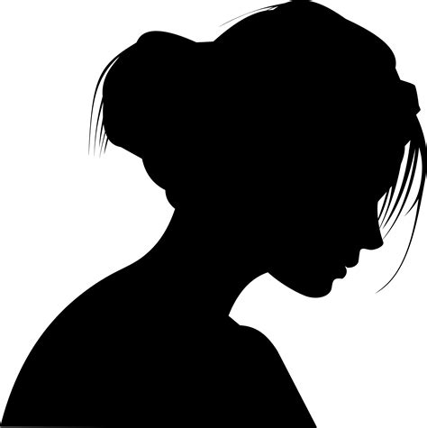 Clipart - Female Head Profile Silhouette By Merio | Silhouette drawing ...