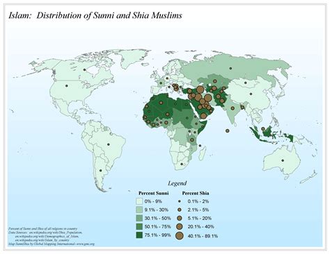 Shia Vs Sunni World Map - New River Kayaking Map