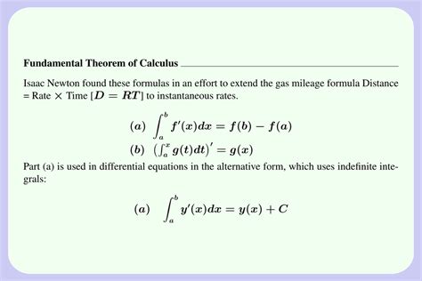 Fundamental Theorem of Calculus