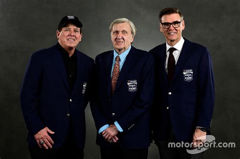 NASCAR Hall of Fame inductees Ron Hornaday Jr., Ken Squier, and Ray Evernham at 2018 NASCAR Hall ...