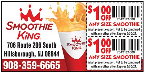 $1 OFF ON ANY SIZE SMOOTHIE | Online Printable Coupons: USA Local Free ...