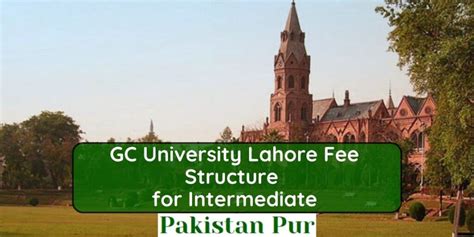 GC University Lahore Fee Structure For Intermediate