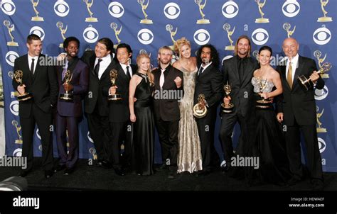 The cast of 'Lost', winner of best drama at the 57th Annual Emmy Awards ...