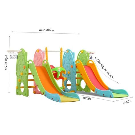 Plastic Swing Sets Slide Kids Playground Outdoor Backyard