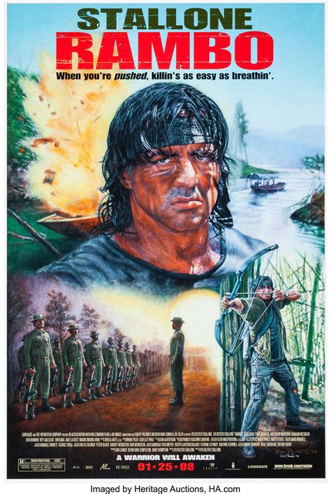 Rambo (Lionsgate, 2008) Signed Rare Movie Poster Print (24" X 36 ...